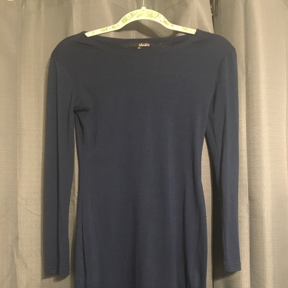 Lulus navy blue long sleeve dress